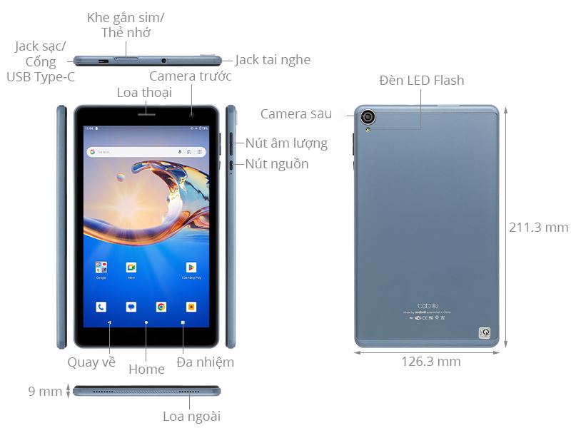 Máy tính bảng Mobell Tab 8.1 Chính Hãng-50791