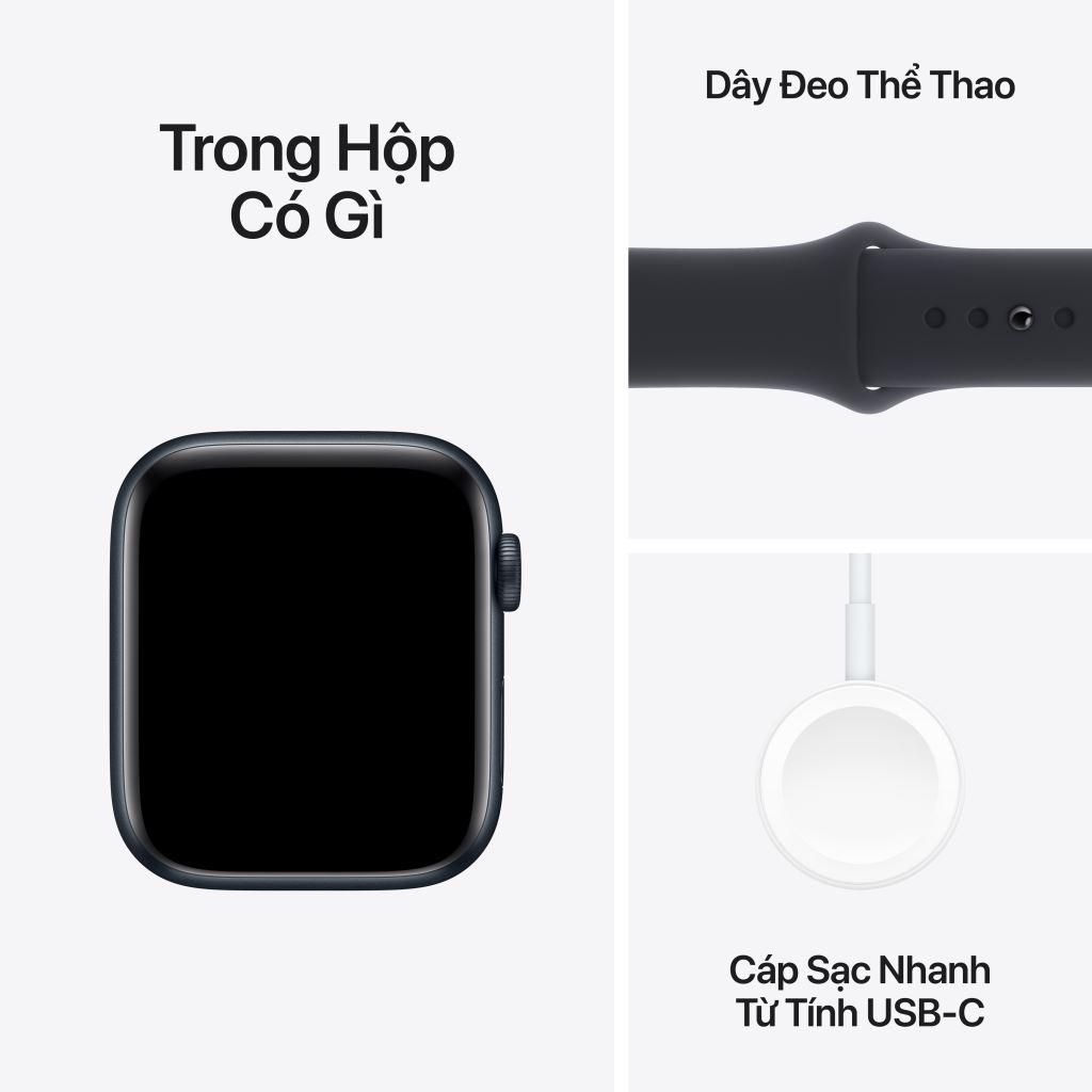 Apple Watch Series SE 2023 44mm GPS | Viền nhôm dây cao su | Chính Hãng VN/A-50954