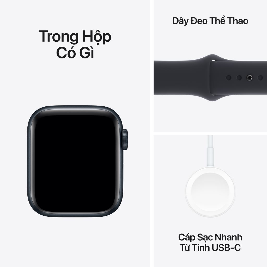 Apple Watch Series SE 2023 40mm GPS | Viền nhôm dây cao su | Chính Hãng VN/A-50970