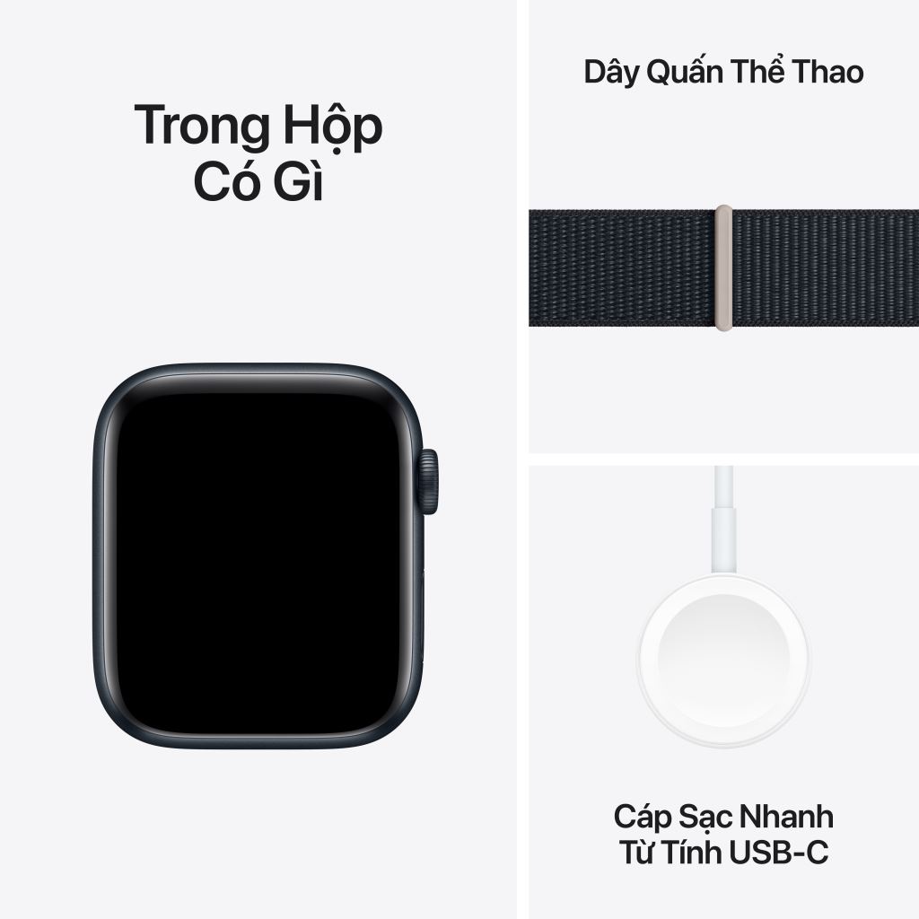 Apple Watch Series SE 2023 GPS 44mm | Viền nhôm dây vải | Chính Hãng VN/A-50978