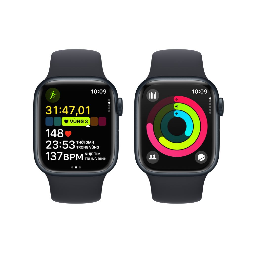 Apple Watch Series 9 LTE 41mm | Viền nhôm dây cao su | Chính Hãng VN/A-51044
