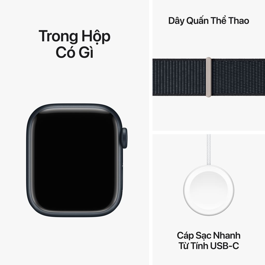 Apple Watch Series 9 GPS 41mm | Viền nhôm dây vải | Chính Hãng VN/A-51086