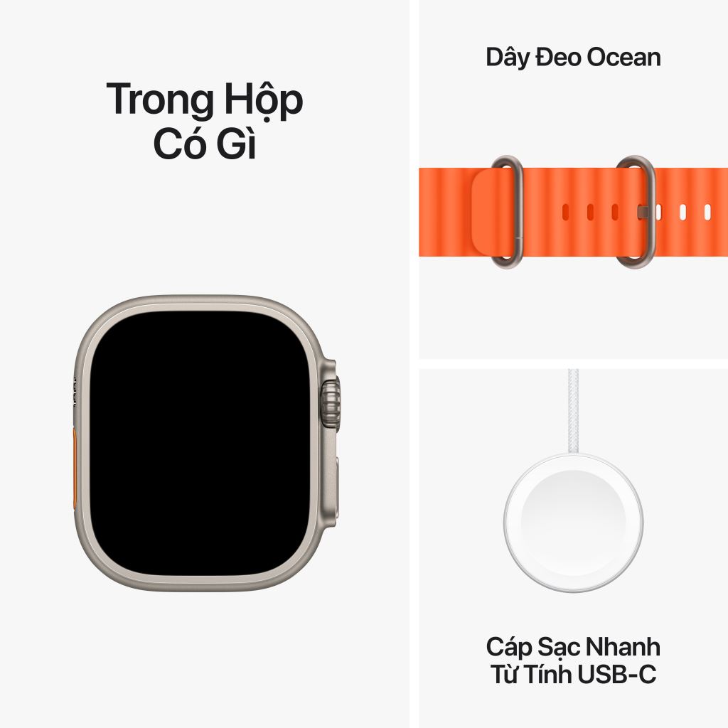 Apple Watch Ultra 2 (2023) LTE 49mm Vỏ Titan dây  Ocean Chính hãng VN/A-51115