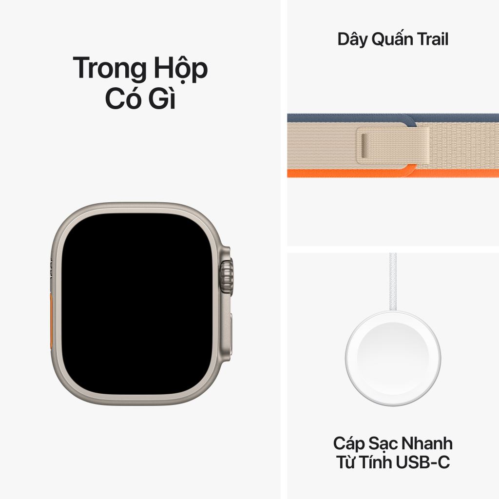 Apple Watch Ultra 2 LTE 49mm Vỏ Titan dây Trail Chính hãng VN/A-51142