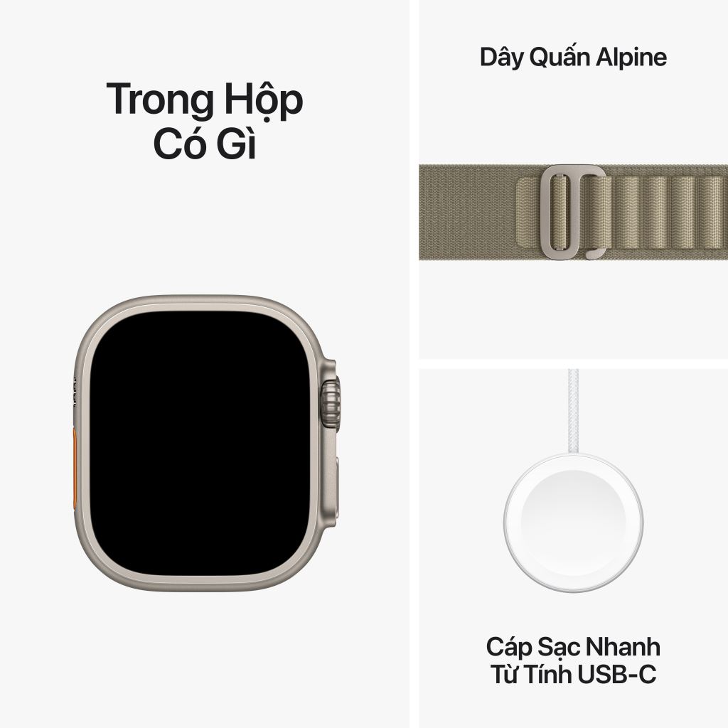 Apple Watch Ultra 2 LTE 49mm Vỏ Titan dây Alpine Chính hãng VN/A-51151