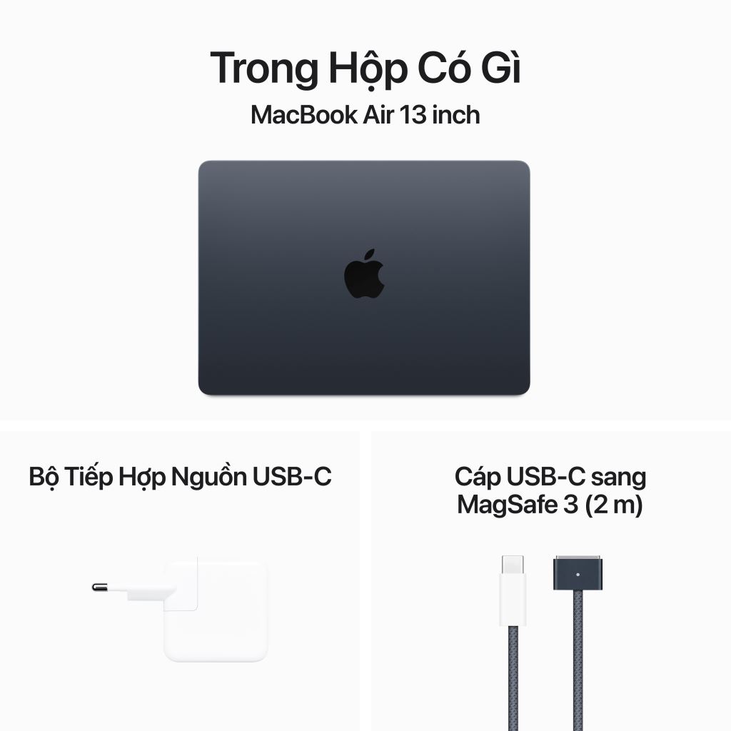 Macbook Air M3 2024 13.6 Inches 10 GPU 16GB 512GB - Chính hãng-53822