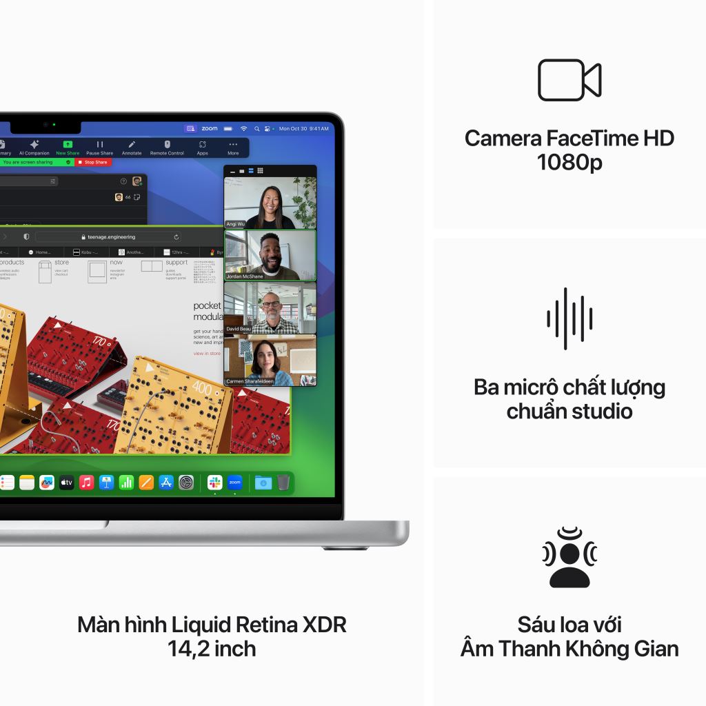 MacBook Pro 14" (M3/8-core CPU/10-core GPU/8GB/512GB) - Chính hãng-51587