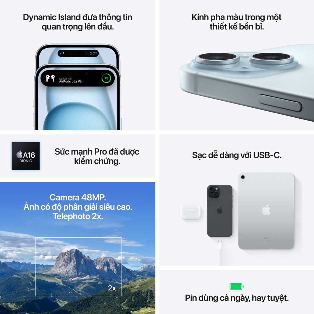 iPhone 15 256GB VN/A - Bảo hành 2 năm-51666