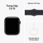 Apple Watch Series 9 LTE 45mm | Viền nhôm dây cao su | Chính Hãng VN/A-51096