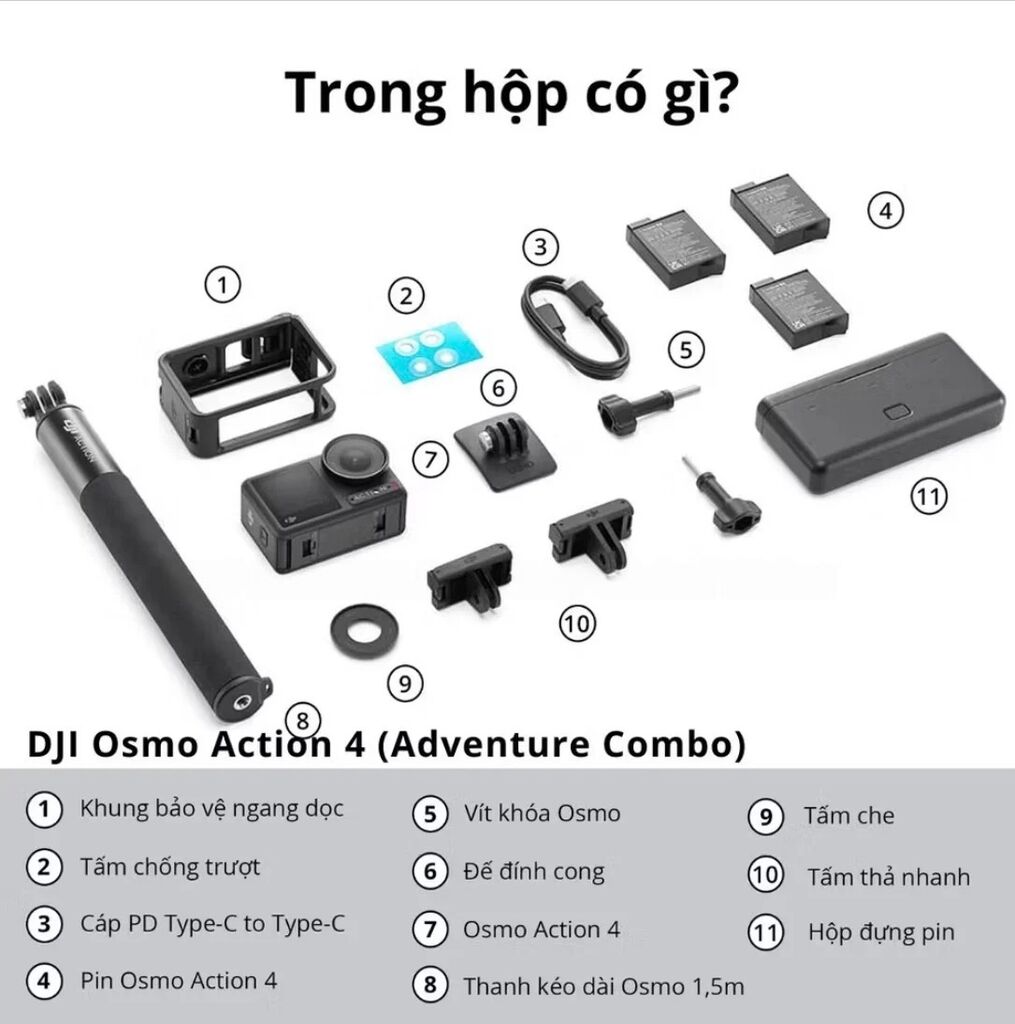 Camera hành động DJI Osmo Action 4 Adventure Combo-62157