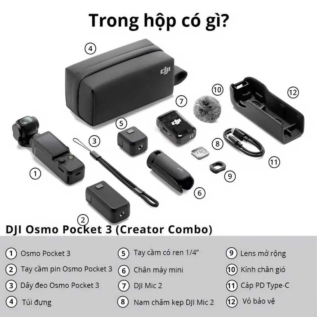 Máy quay cầm tay DJI Osmo Pocket 3 Creator Combo-61510