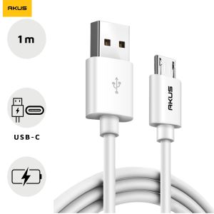 Cáp Akus Type-C To Lighting X30 Màu Trắng