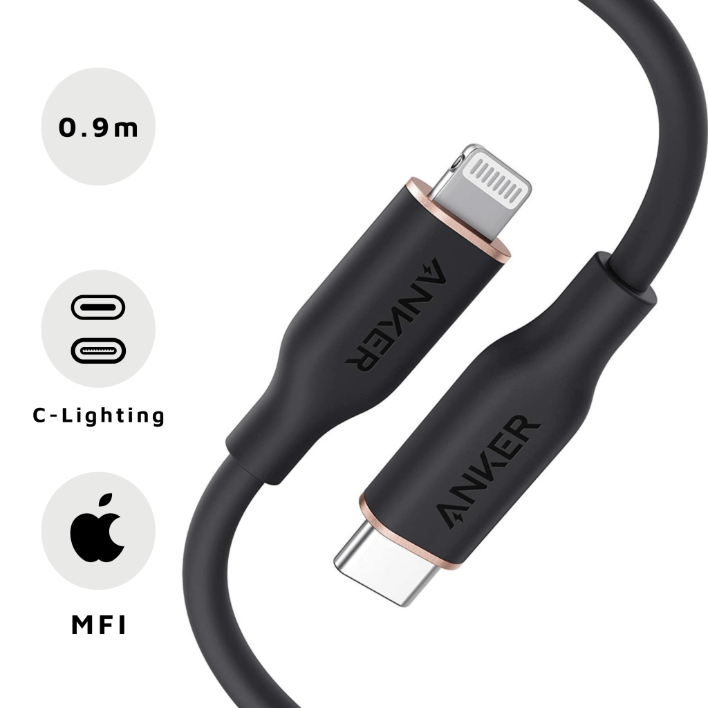 Cáp Anker Power Line III Type C To Lighting Flow 0.9m A8662 (Chuẩn MFI)-54396