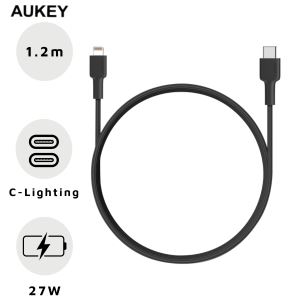 Cáp Aukey C-Lighting 1.2m Dây Dù Đen - CB-CL5-BLK
