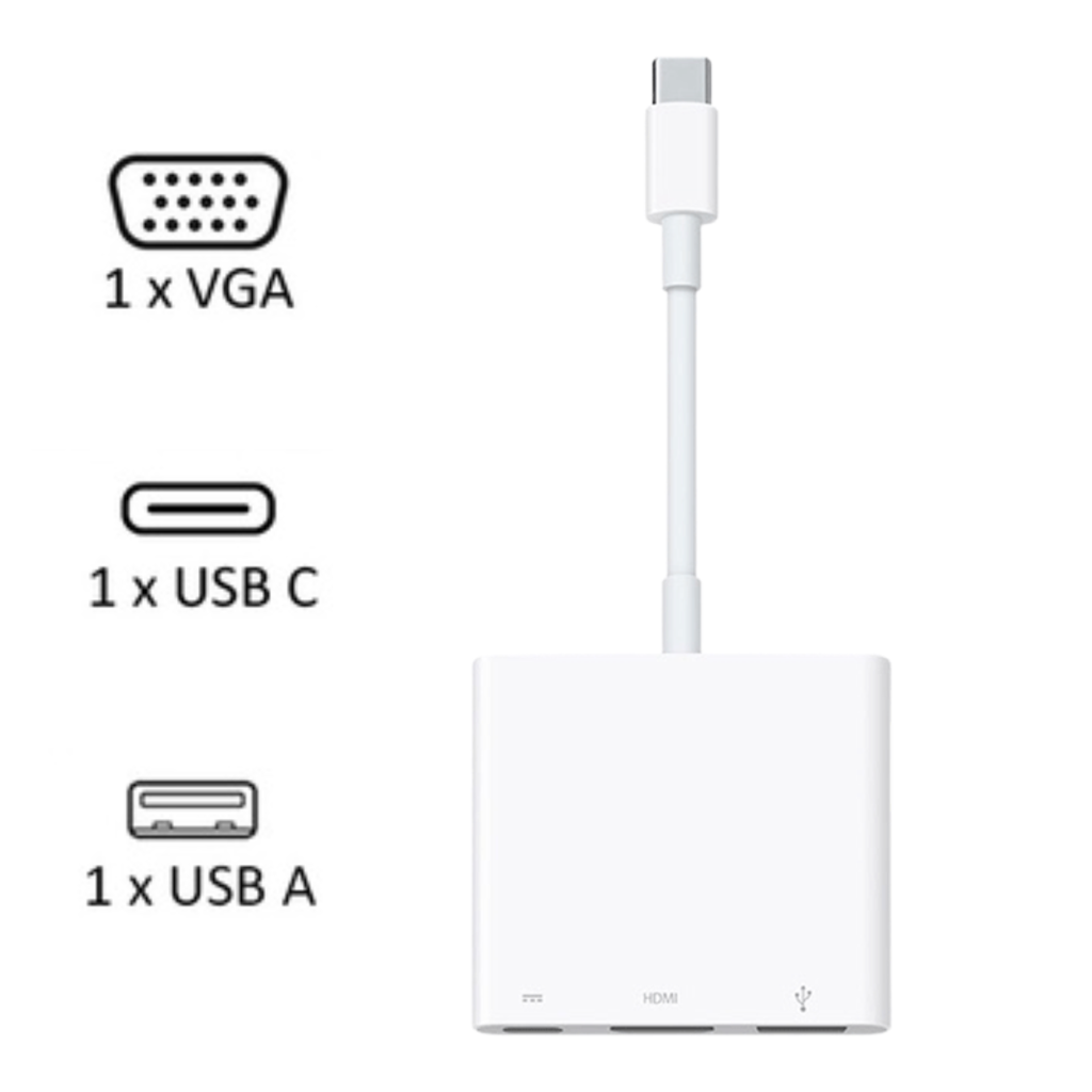 Cáp chuyển đổi Apple USB-C To VGA Multiport - MJ1L2ZP/A-54418