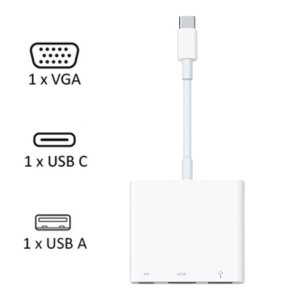 Cáp chuyển đổi Apple USB-C To VGA Multiport - MJ1L2ZP/A