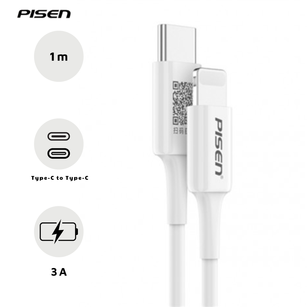Cáp PISEN QUICK - Mr White Lightning USB-C 1m-54517