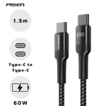 Cáp Pisen Pro Type-C to Type-C PD 60w 1.5m TC04-1500-54530