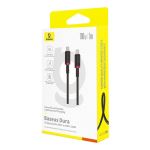 Cáp sạc nhanh Baseus Dura C-C 100W 1m - Màu đỏ đen-60073