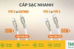 Cáp sạc nhanh Vivumax C19 C to C 66W màu trắng-59290