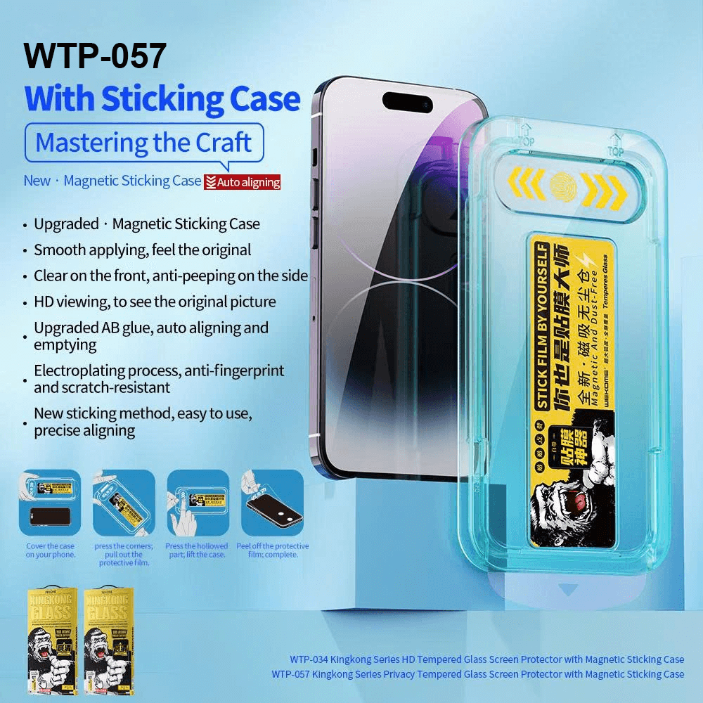 [CNT]Kính cường lực Wekome WTP-057 Iphone 15 Series (Khung tự dán)-56204