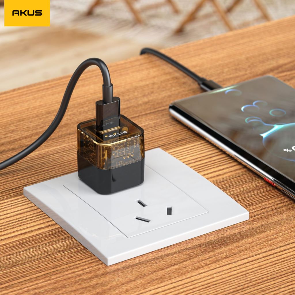 Sạc Akus 2 Cổng (USB A+USB C) 20W Trong Suốt - S140-54828