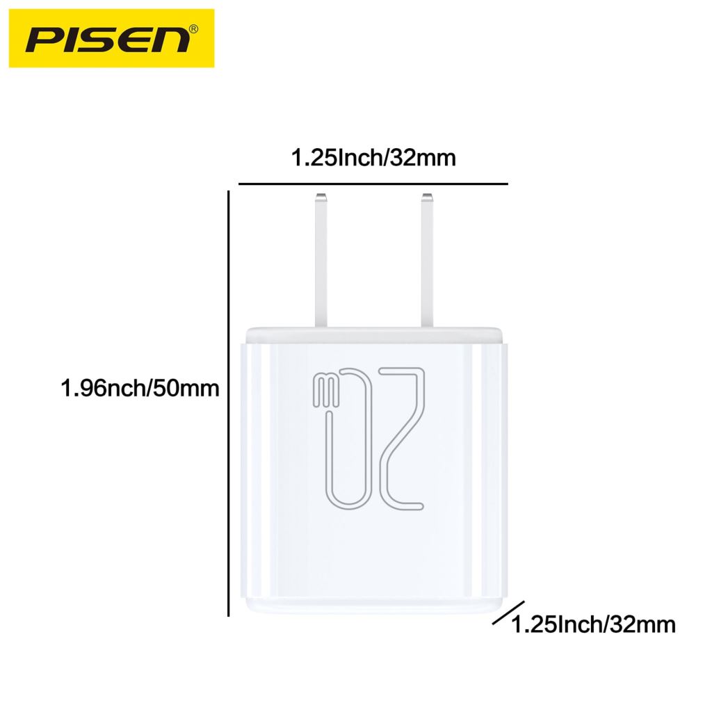 Combo Sạc Cáp Pisen Mr-White Tiny C-Lighting 20W Màu Trắng - TS-C165-54808