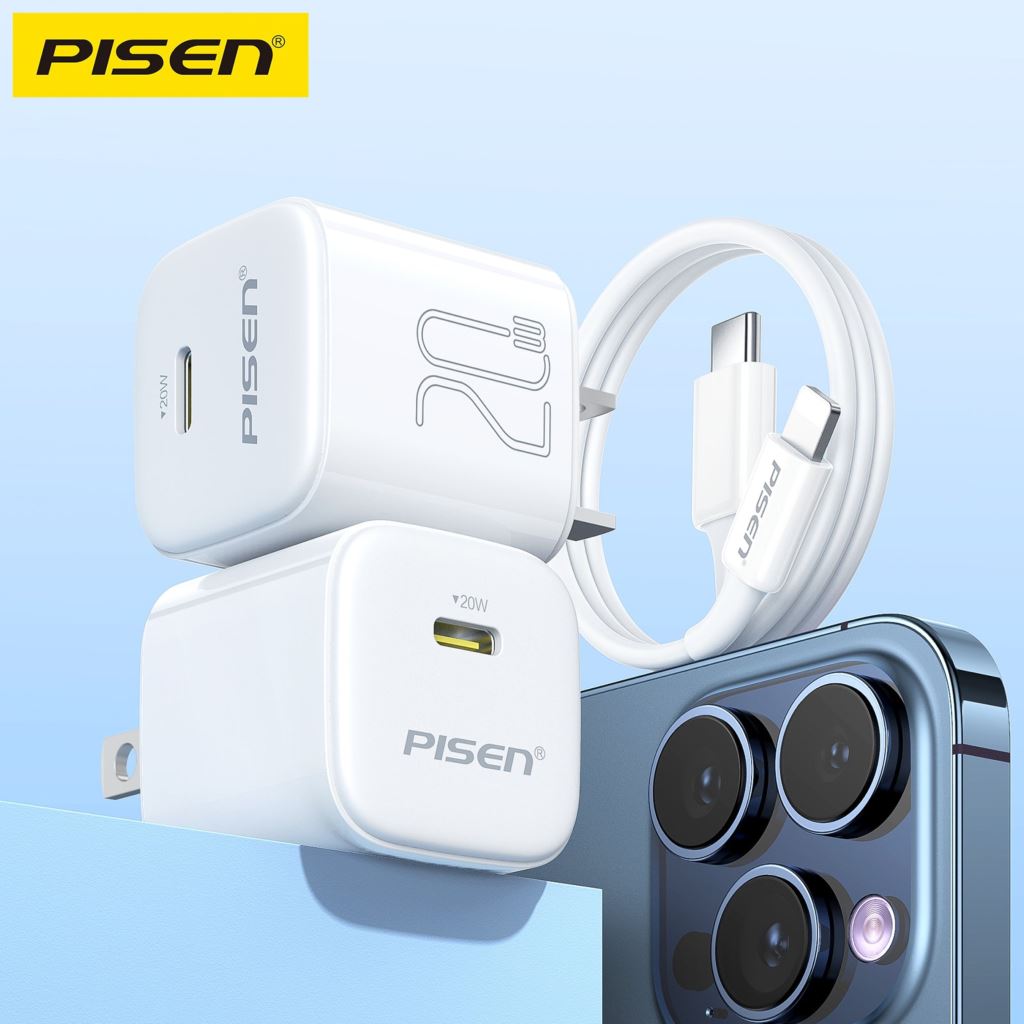 Combo Sạc Cáp Pisen Mr-White Tiny C-Lighting 20W Màu Trắng - TS-C165-54812