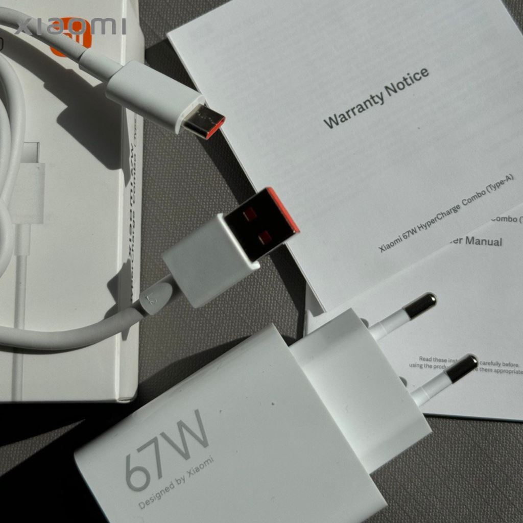 Combo Sạc Cáp Xiaomi HyperCharge C-C 67W (Type-A) Màu Trắng - BHR9465EU-55225