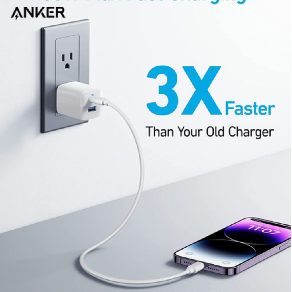 Sạc Anker 323 1C1A 33W 2 Cổng (USB A+ USB C) - A2331-54852