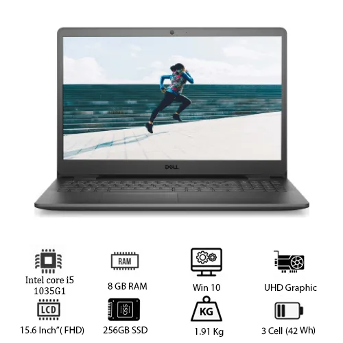 Dell Inspiron 15 3501 (I5-1035G1/8GB RAM/256GB PCIE/15.6 FHD/WIN10/ĐEN/TOUCH)