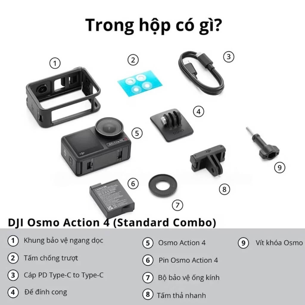 Camera hành động DJI Osmo Action 4 Standard Combo-61512