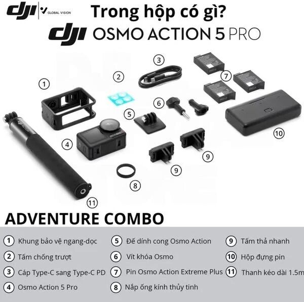 Camera hành động DJI Osmo Action 5 Pro Adventure Combo-61597