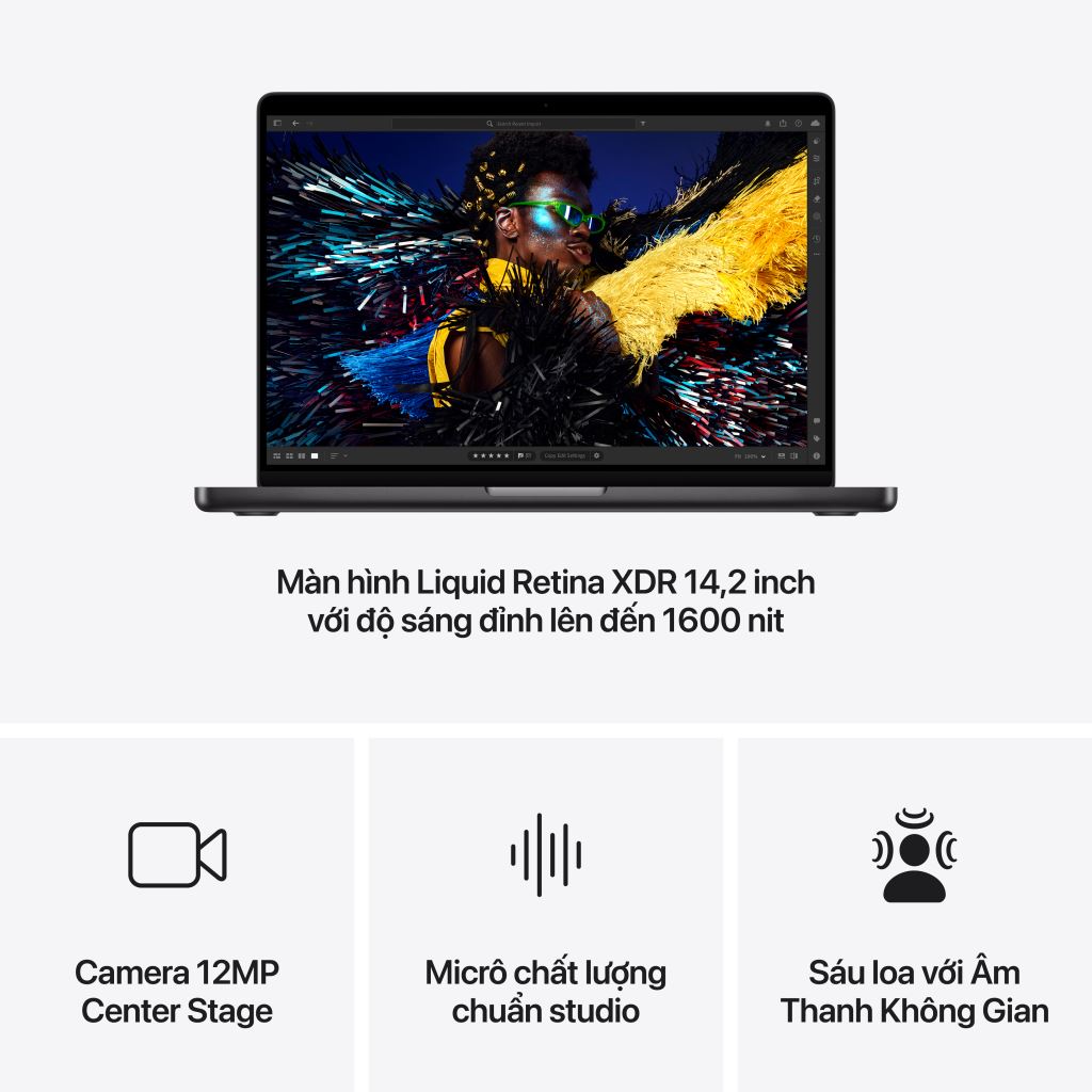 Macbook Pro 14 inch M4 Pro 14CPU 20GPU 24GB 1TB - 1 đổi 1 12 tháng-55531
