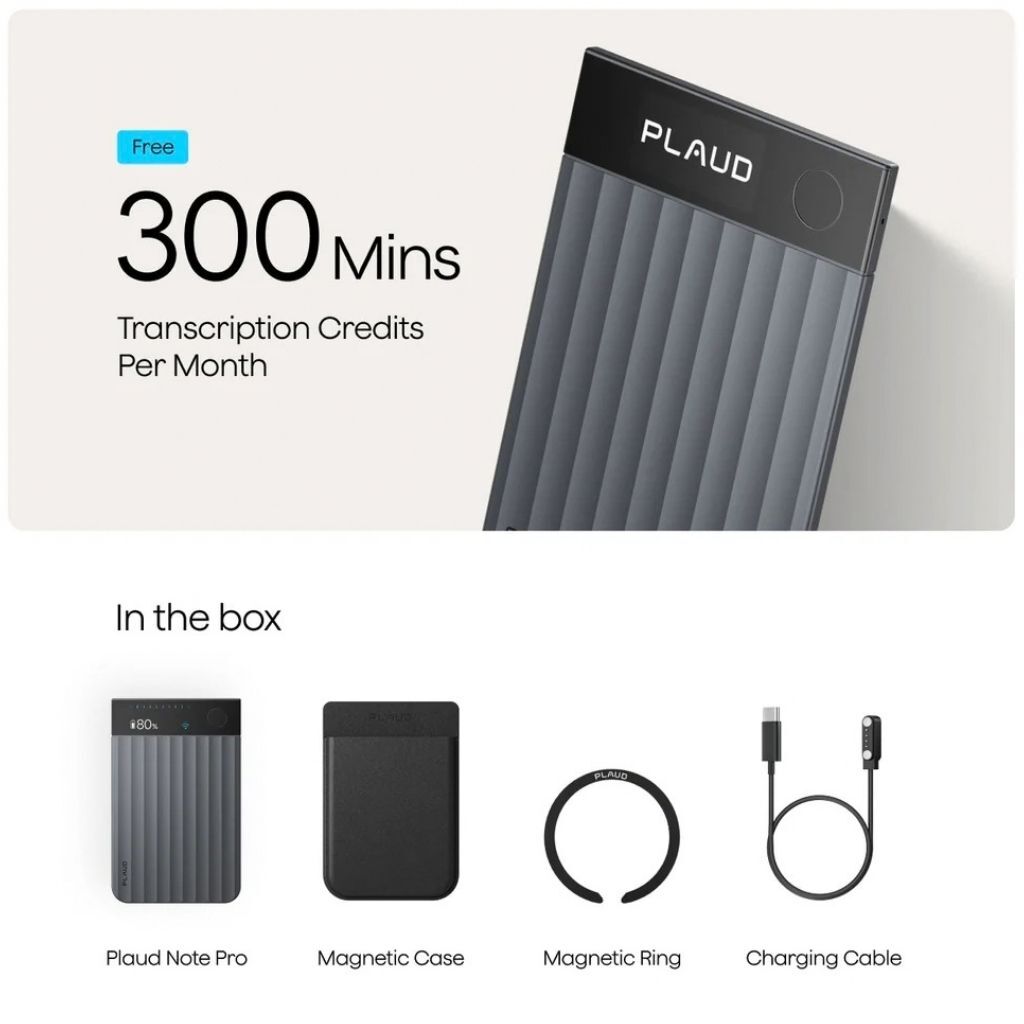 Máy ghi âm AI PLAUD Note Pro 64GB (Quốc Tế) Chính Hãng-63009
