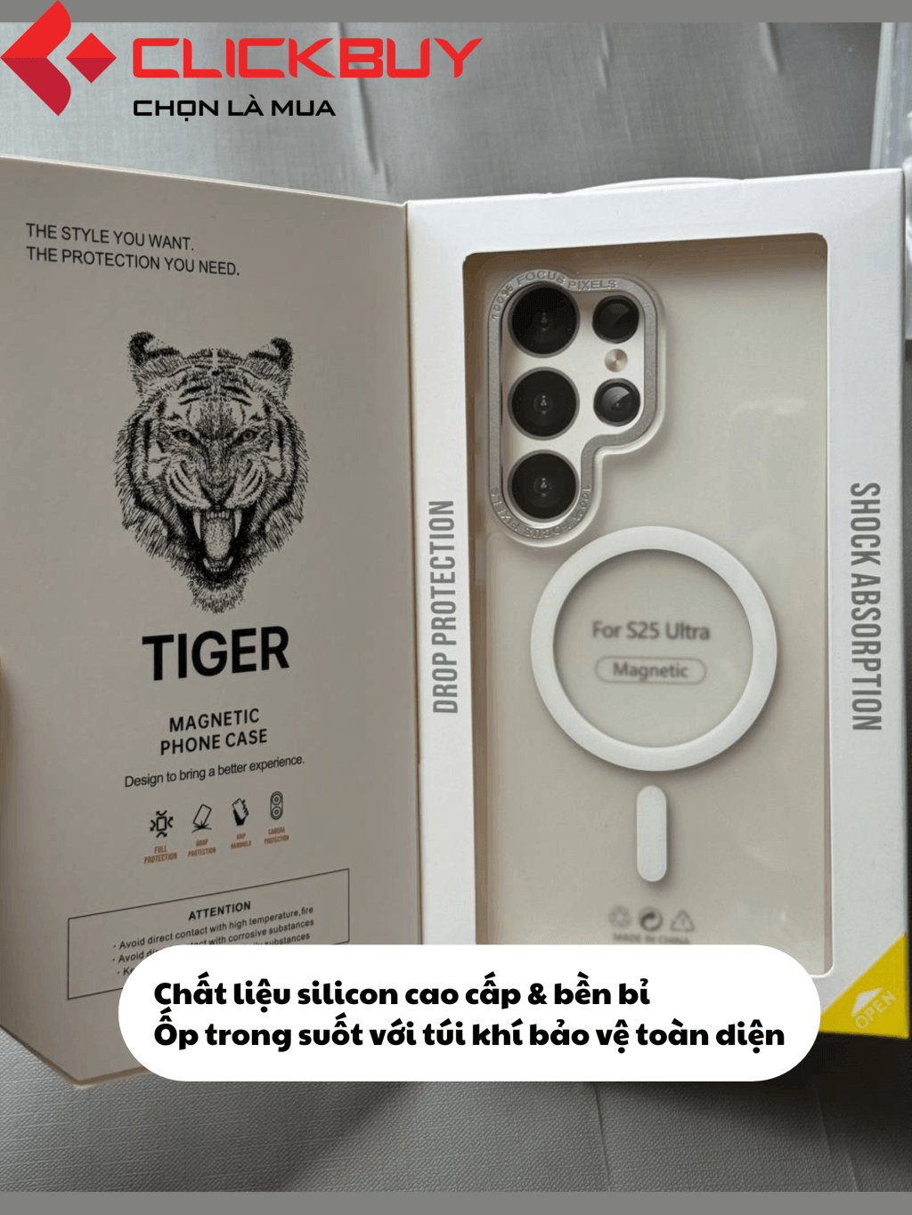 Ốp Lưng Silicon S25Ultra Tiger Magnetic - PC-S25Ultra-54560
