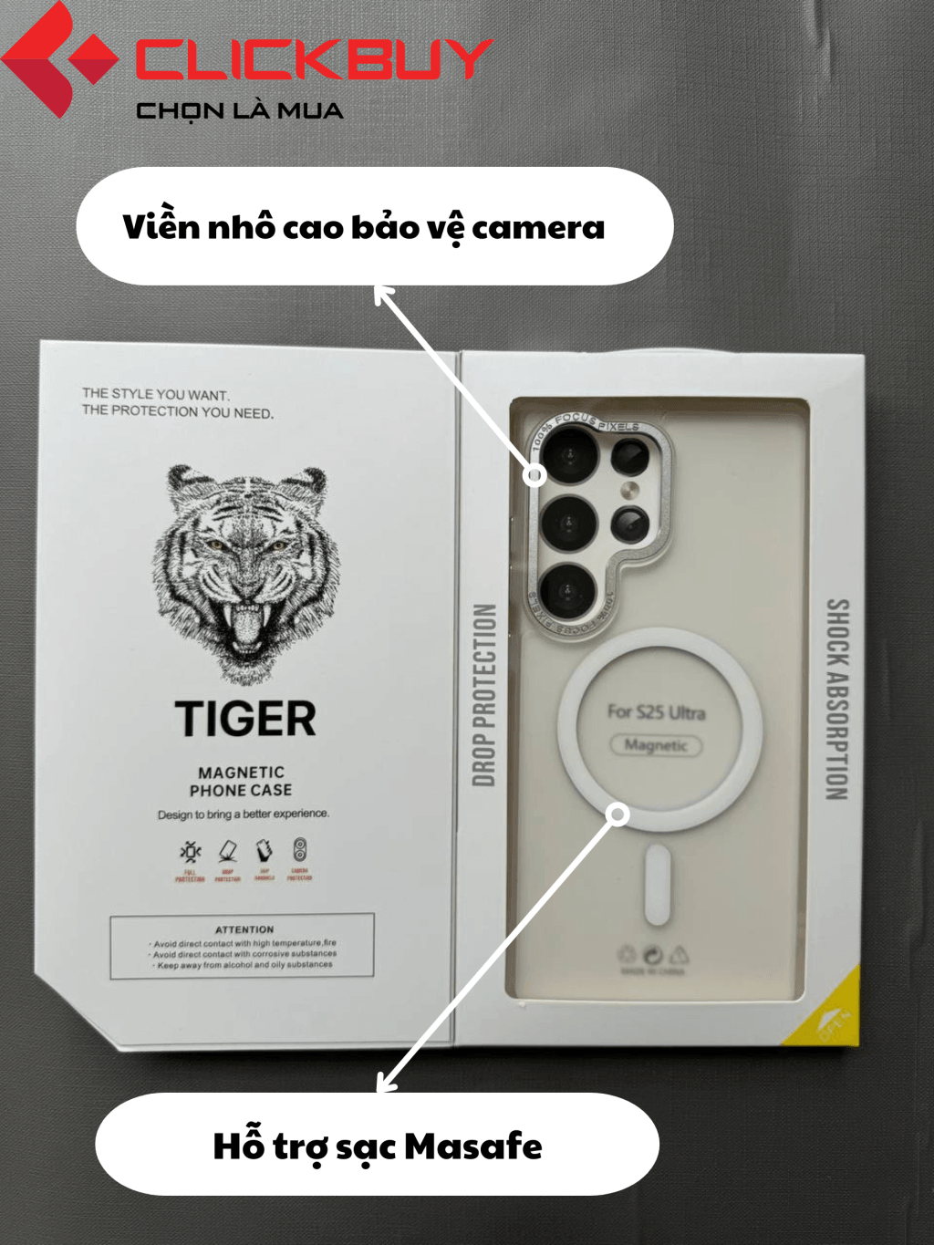 Ốp Lưng Silicon S25Ultra Tiger Magnetic - PC-S25Ultra-54561