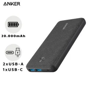 Pin dự phòng Anker Powercore III  3 Cổng (2USB A+USB C)  20W 20000mAh A1365