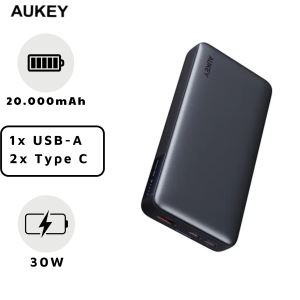Pin dự phòng Aukey Sprint X 20000mAh sạc nhanh 30W & USB-C PD 3.0 PB-Y42