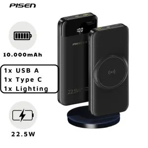 Pin Dự Phòng PISEN Pro Wireless Magsafe 10000mAh 22.5W  DY04