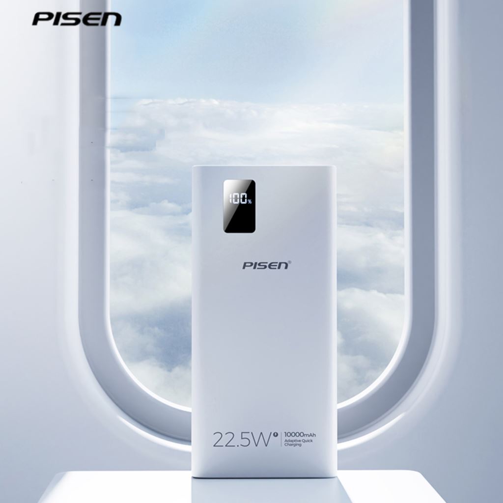 Pin Dự Phòng Pisen Quick Digital 10.000 mAh 22.5W DY01-54922