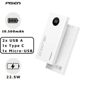Pin Dự Phòng Pisen QuickPower Ultra Led 10.500 mAh TS-D306