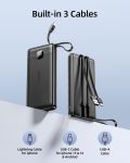 Sạc dự phòng Innostyle MultiCharge Go 10000 mAh kèm 3 cáp - IP20MCBLK-60811