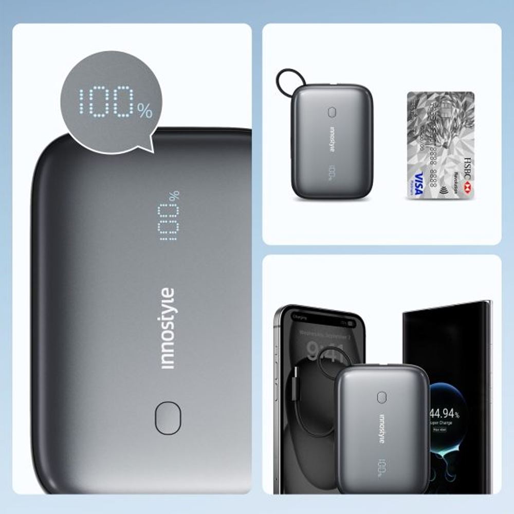 Sạc dự phòng Innostyle PowerMini II 10000 mAh Black IP22G2BLK-60819