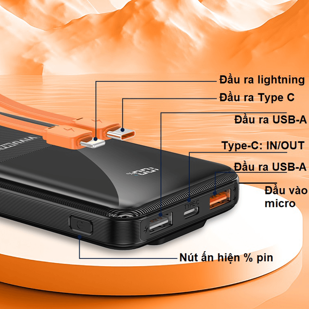 Sạc dự phòng Polymer 10.000mAh Vivumax P150 -59234