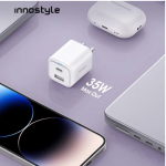 Sạc Innostyle MiniCube 35W 2 Cổng (USB A+USB C) Màu Trắng - IC35CAWHT-54506
