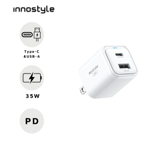 Sạc Innostyle MiniCube 35W 2 Cổng (USB A+USB C) Màu Trắng - IC35CAWHT
