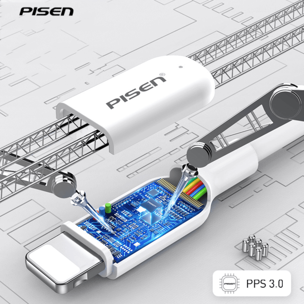 Combo Sạc Cáp Pisen Quick PD C-Lightning 20w Màu Trắng  - TS-C135B-54793