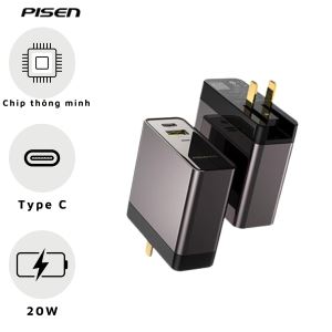 Sạc Pisen PD 45W 2 Cổng Black TS-C110