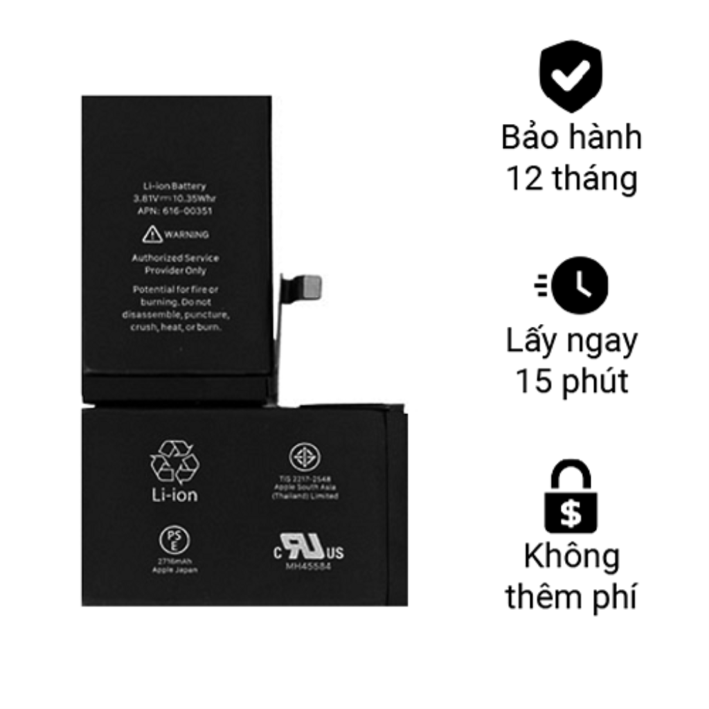 Thay pin iPhone X Chính hãng - Sửa chữa uy tín, lấy ngay sau 15 phút